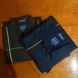Vintage FACONNABLE 2 lots Blue/ Brown Men's Shirts  Multicolor Stripes size XL